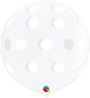 Open image in slideshow, Qualatex 36&quot; round clear &#39;Polka dot&#39; balloons
