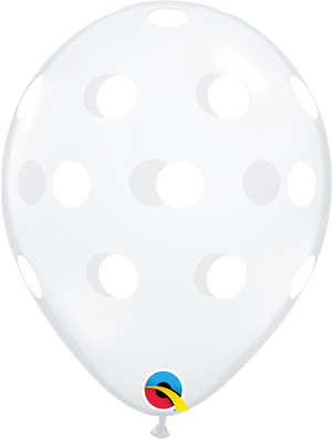 Open image in slideshow, Qualatex 11&quot; round &#39;Polka Dot&#39; print balloons (25 pack)
