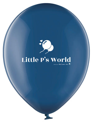 Open image in slideshow, Little P&#39;s World (Belbal) 14&quot; round crystal blue balloons
