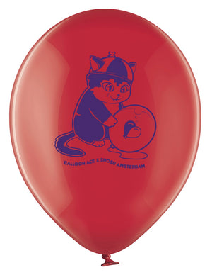 Open image in slideshow, Balloon Ace x SHOSU Amsterdam Colab (Belbal) 14&quot; round crystal red balloons
