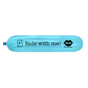 Balloon Ace x Miss Teal Tease "Ride with me!" logo Cattex 67" banner crystal balloons