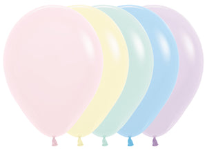Sempertex 12" round pastel matte standard balloons (50 bag)