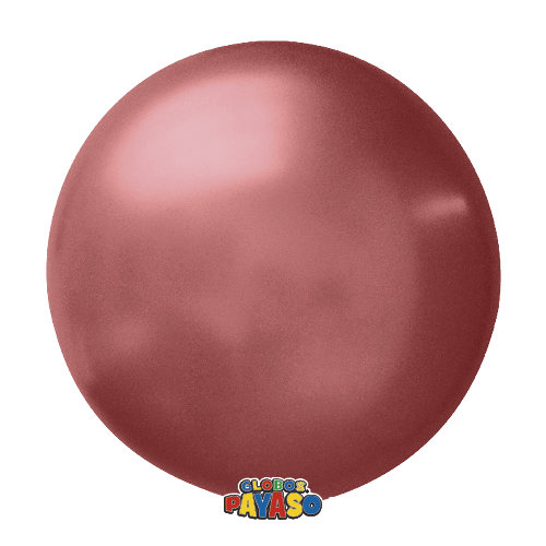 Globos Payaso 24" round crystal balloons in burgundy