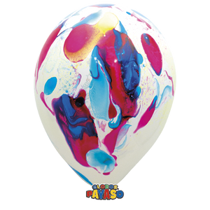 Open image in slideshow, Globos Payaso 14 inch marble balloons
