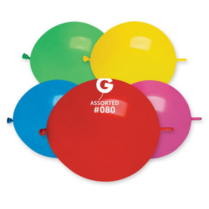 Gemar 13" round 'G-Link' standard balloons in classic assortment (50 bag)
